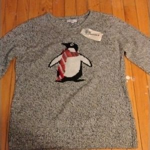 Gray Penguin Sweater NWT